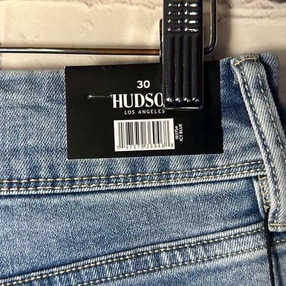 New Hudson Women’s Jeans size 10 Icy Blue Button Back Pocket H0524-01 - Picture 3 of 9